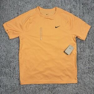 Nike Dri-Fit Men's Large Ready Fitness Orange Short Sleeve Athletic Shirt NWT